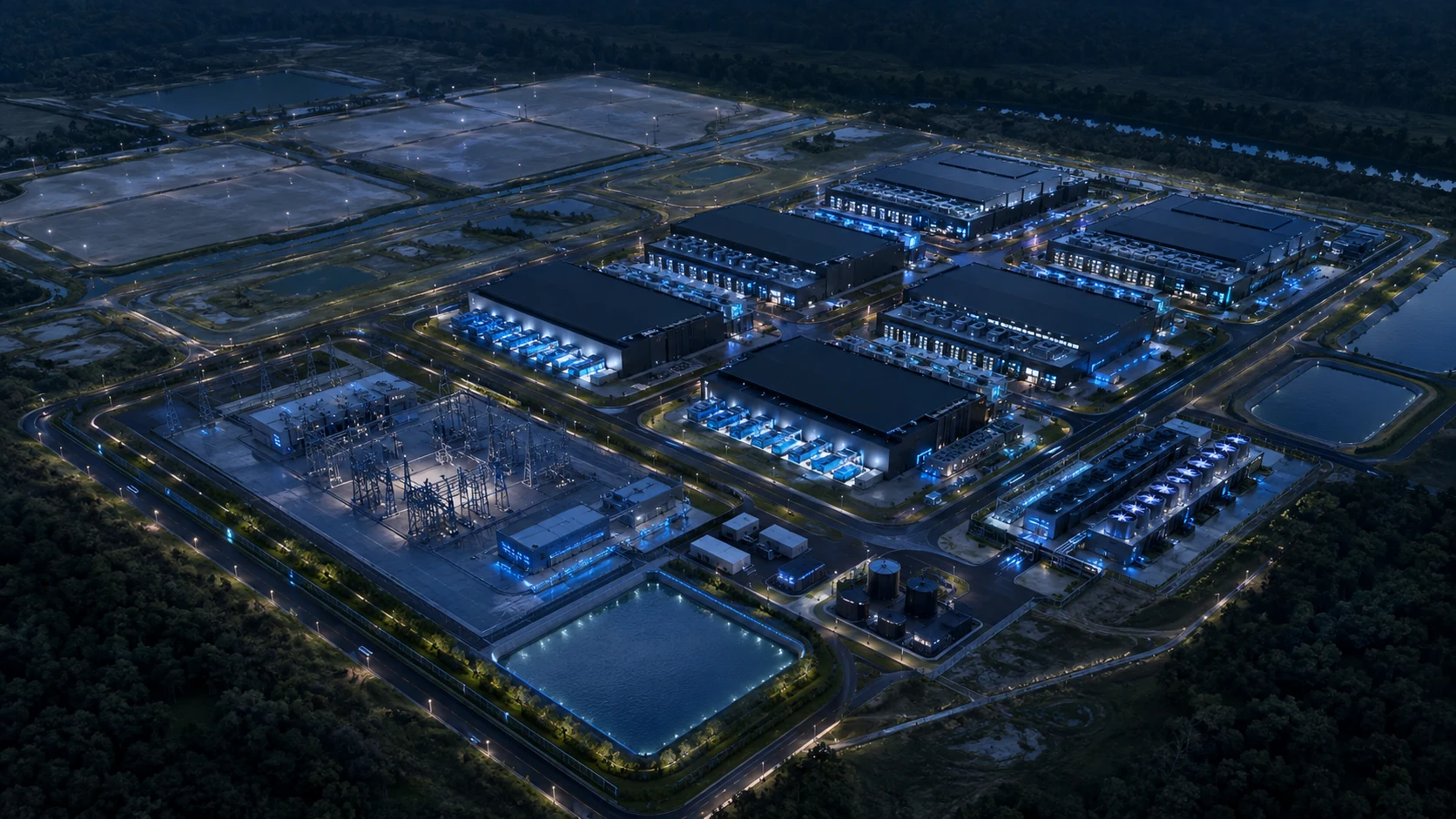 Data Center Campus Master Planning: How to Lay Out a Multi-Building Campus for Power, Phasing, Access, Cooling, Water, and Future Expansion