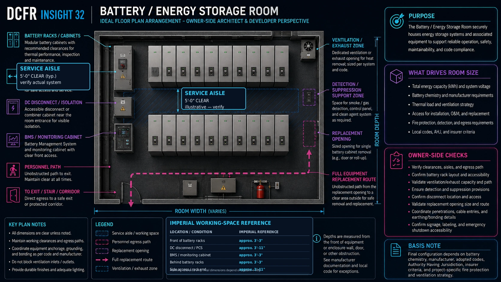 DCFR Battery and Energy Storage Room Review Checklist for owner-side design review.