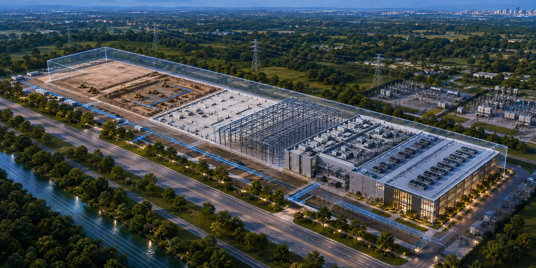 Data Center Development Sequence: Site Control to Operations